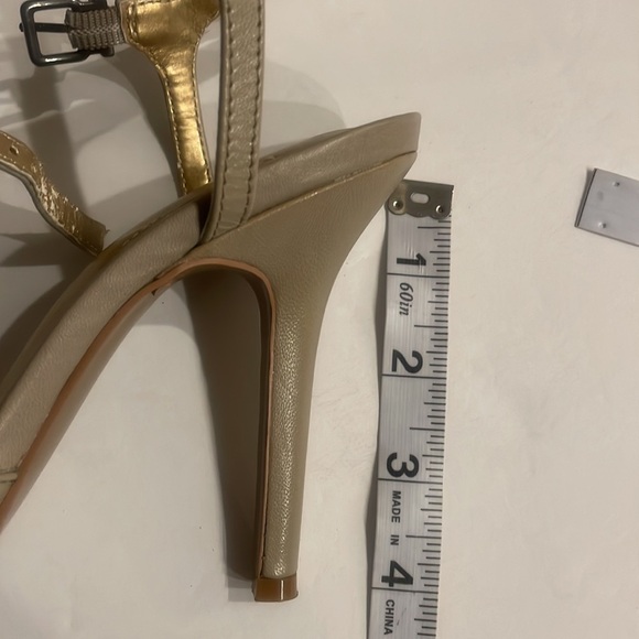 BCBGeneration leather T strap sling back two tone heels pointed toe size 7 - Picture 10 of 16